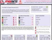 Tablet Screenshot of freebetsnodeposit.org